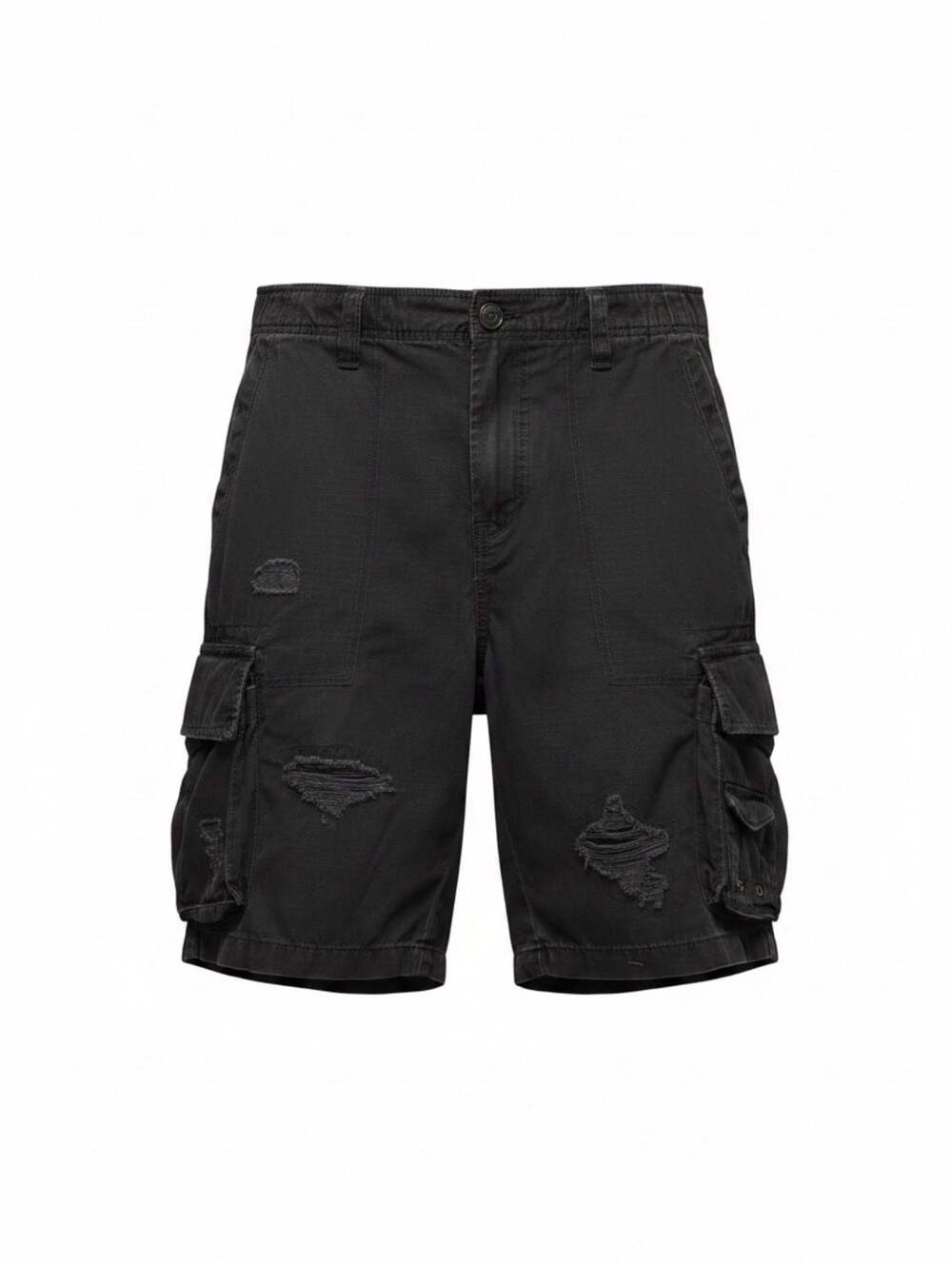 Aeropostale Men's Vintage Black Distressed Cargo Shorts Sz 34